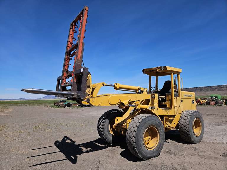 John Deere 544C 120HP Wheeled Loader w/ Hay Fork Grapple