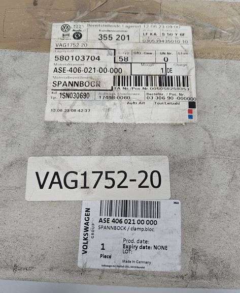 Volkswagen Audi VAG1752-20 Spring Compressor Strut Clamping Block Kit