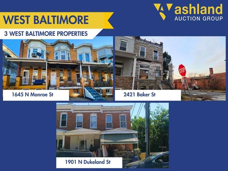 3 Properties in West Baltimore