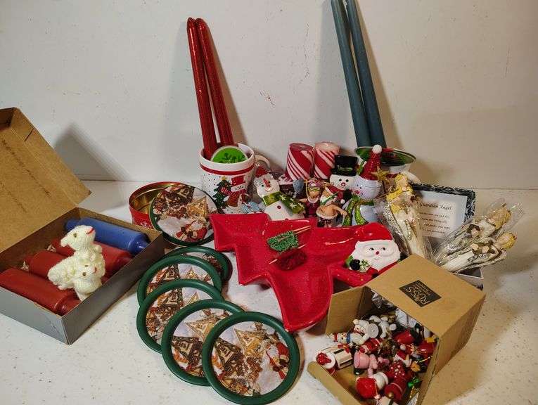 Santa Coasters, Tree Dish & Decorations
