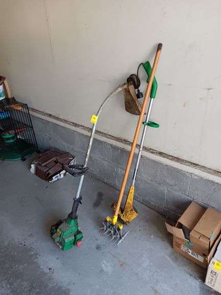 (2) Weed Eaters and Manual Tiller