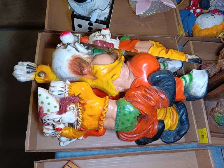 (4) Vintage Clown Wall Hangings