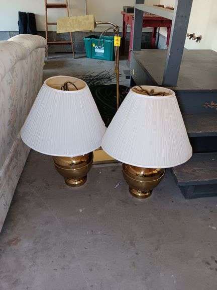 Floor Lamp and (2) Table Lamps