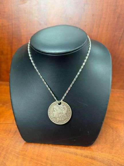 1897 Morgan Silver $1 w/Sterling necklace