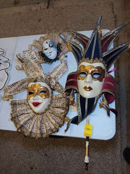 (3) Masquerade Wall Hangings