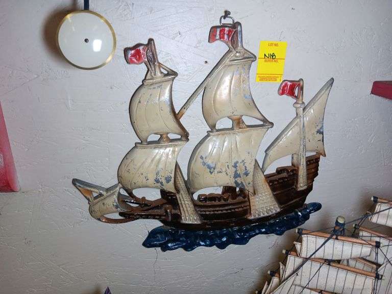 Sailboat Metal Wall Art 13" Tall