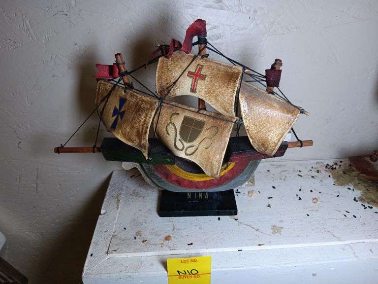 "Nina" Replica Sailboat 8" Tall