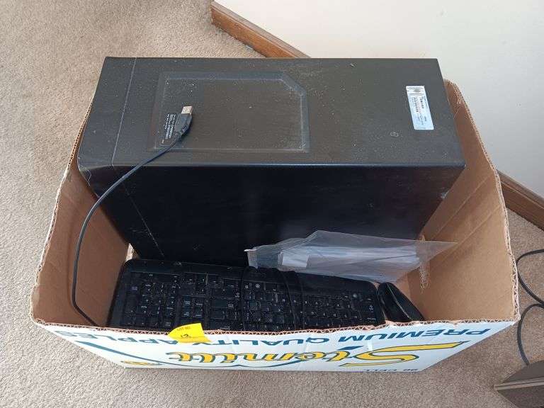 Dell Computer Tower, Keyboard, and Mouse