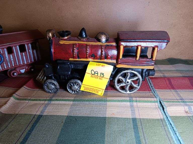 Cast Iron Train Engine Red