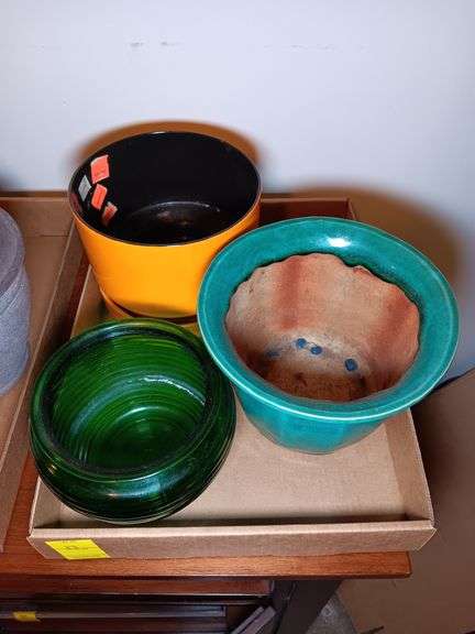 Ceramic and Glass Pottery Plant Holders