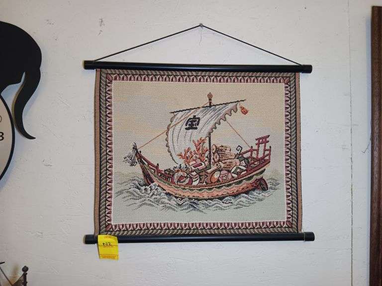 Ship Tapestry 15" x 13"