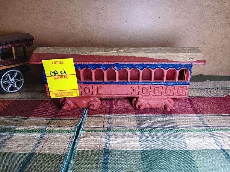 Cast Iron Red Train Car