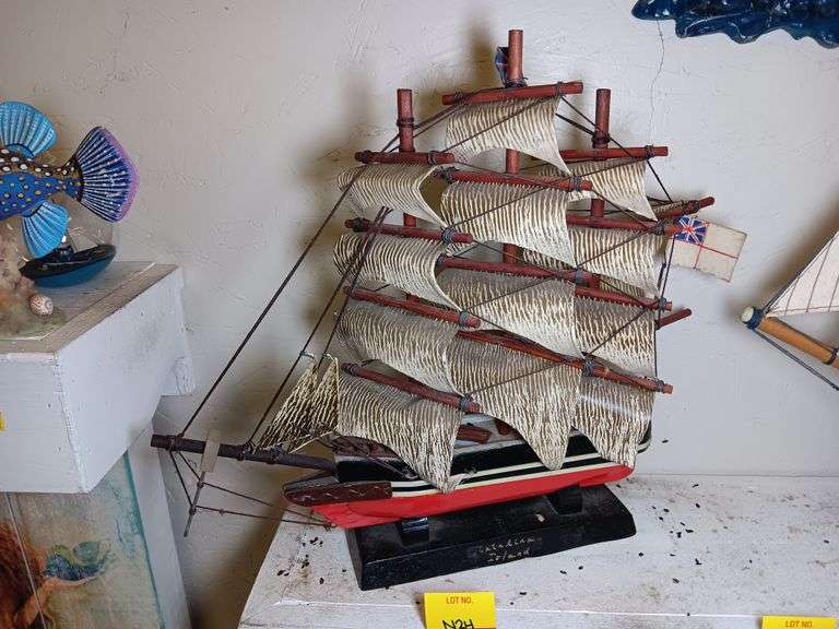 "Catalina Island" Replica Sailboat 12" Tall