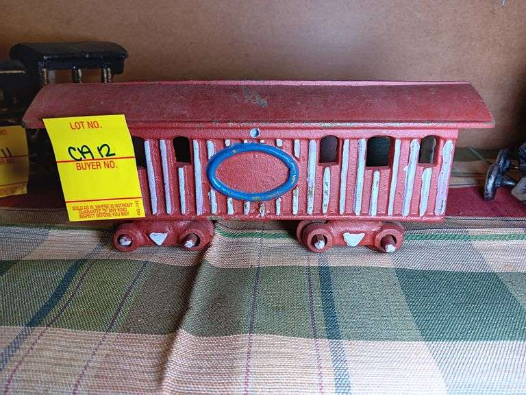 Cast Iron Red Train Car