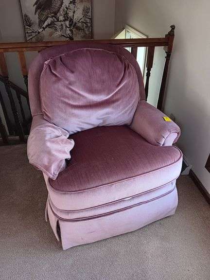 Mauve Swivel Rocking Chair