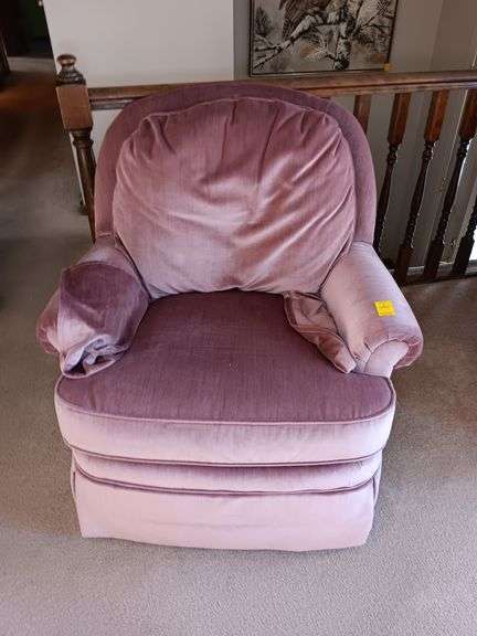 Mauve Swivel Rocking Chair