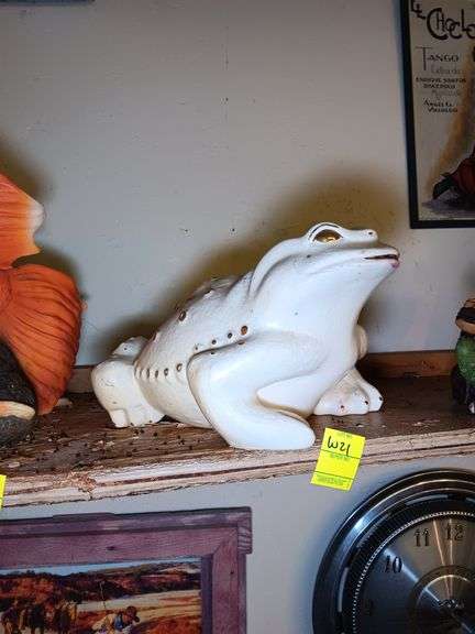 White Frog Statue