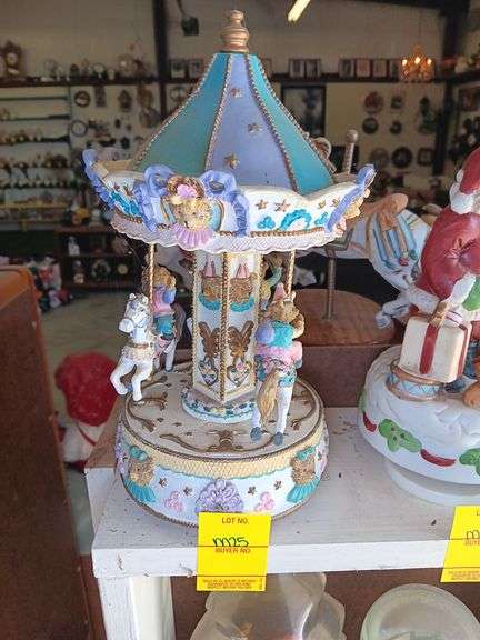 Bear Carousel Music Figurine