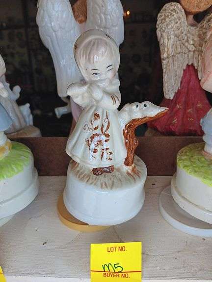 Girl Playing Flute Music Figurine