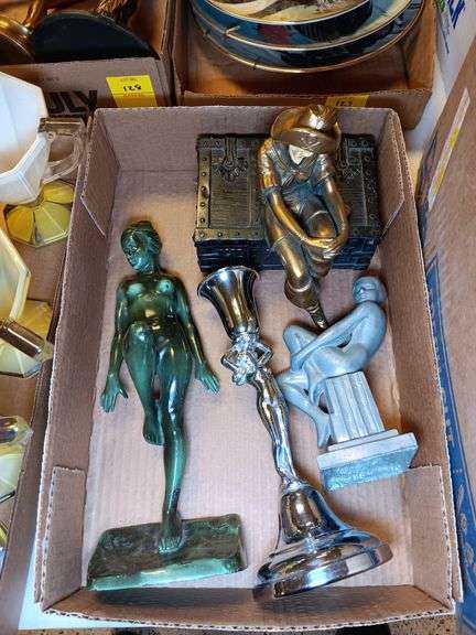 Statuette Bronze Gardien De But Football – Art Déco, Patine Foncée, Sur Socle Obsidienne