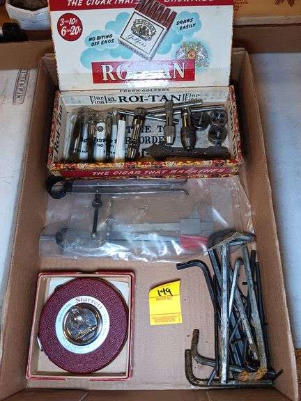 Starrett Steel Tape, Allen Keys, Tap & Die Pieces, and Other Tools ...