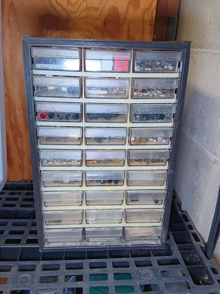 Hardware Storage Container with Contents