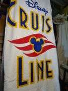 2 Disney Cruise Towels (39" x 70"), Oversized Blue/Green Towel (60"x 60")) Anchor Art: (Anchor & Oct