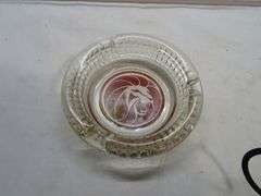 ASST Baking Sheet, Measuring Cup, Baby Mason Jar, 2 LG Pyrex, 2 Meatloaf Pans & Red Lion Ashtray