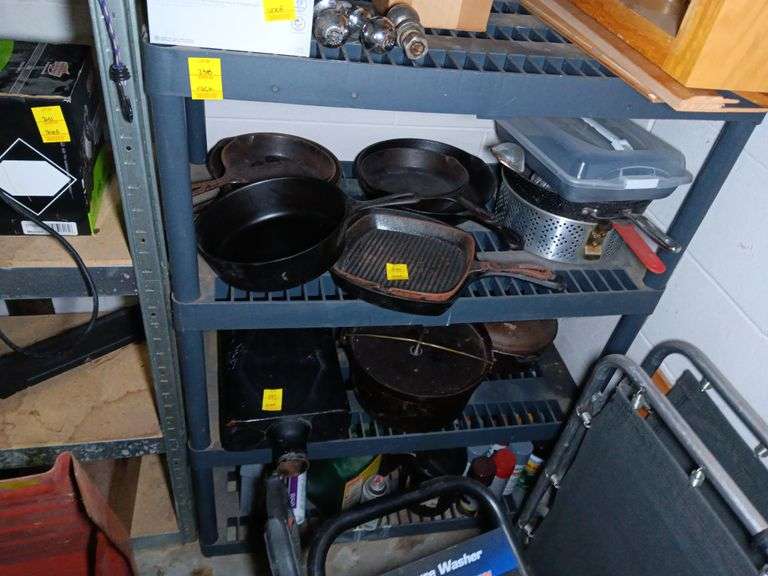 4 Shelf Gray Collapsible Storage Rack - Auction Solutions, Inc ...