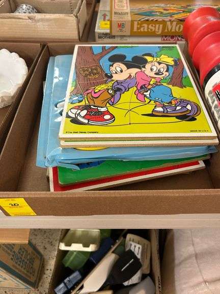 (8) Children's Puzzles Including Mickey Mouse, Bert, Pluto, and Others