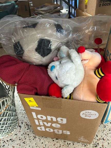Box of Children's Plush Toys
