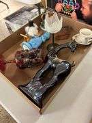 Deer Statue, Midwest Covenant Home Cup & Saucer, Avon Little Girl Blue, Goebel Figurine, and Other I