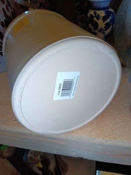 Faux Roseville #1 Crock and Pine Island Minnesota Fine Cheese Mart Cheese Crock