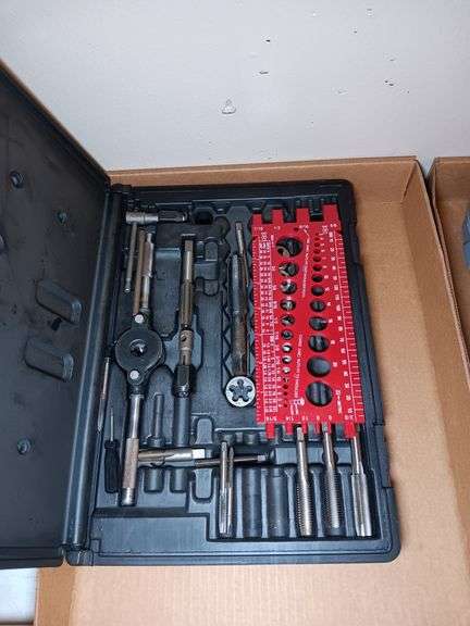 Tap & Die Pieces in Case and Nut Fitter