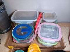 Glass Food Storage Containers with Locking Lids