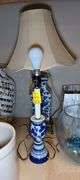 (2) Blue and White Ornate Table Lamps
