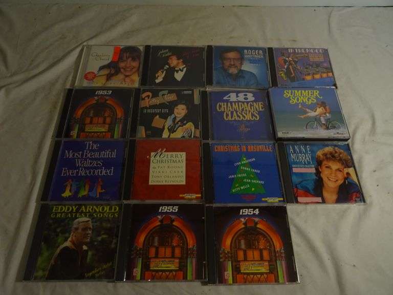 Assorted CDs jukebox 1955 and 1954 Anne Murray 48 champagne Classics and more