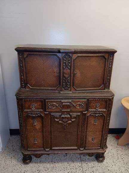 Antique Wooden Cabinet 40 x 22 x 53