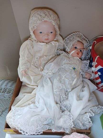 (2) Porcelain Faced Dolls