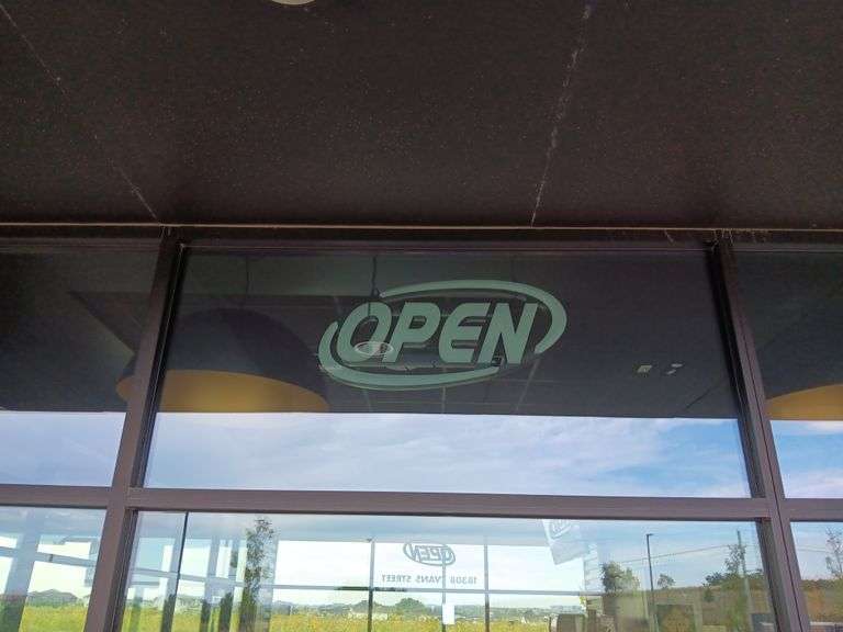 Green Light "OPEN" Sign