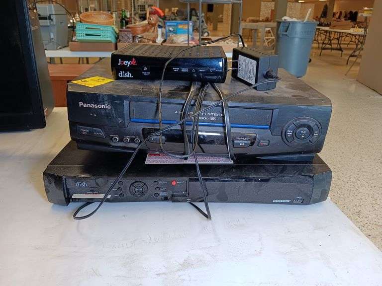 Dish Joey System, Panasonic VHS Player, and Dish Blockbuster System