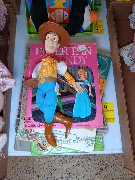 Children's Book and Woody from Toy Story Toy