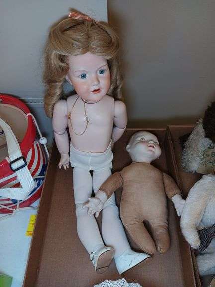 (2) Antique Porcelain Faced Dolls