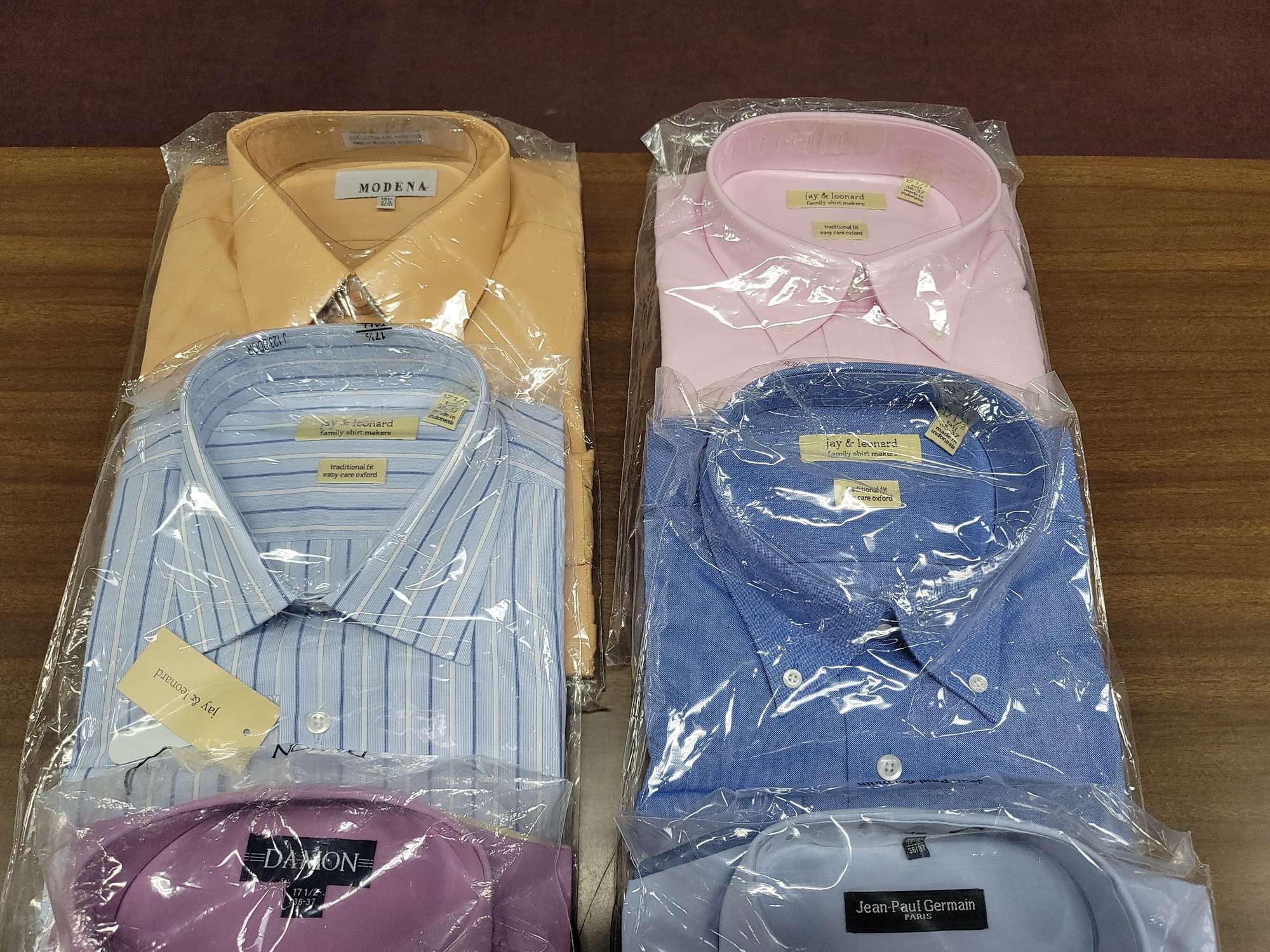 jay and leonard dress shirts jay & leonard Button Up Shirt Men's Medium Slim Fit Purple White Stripe