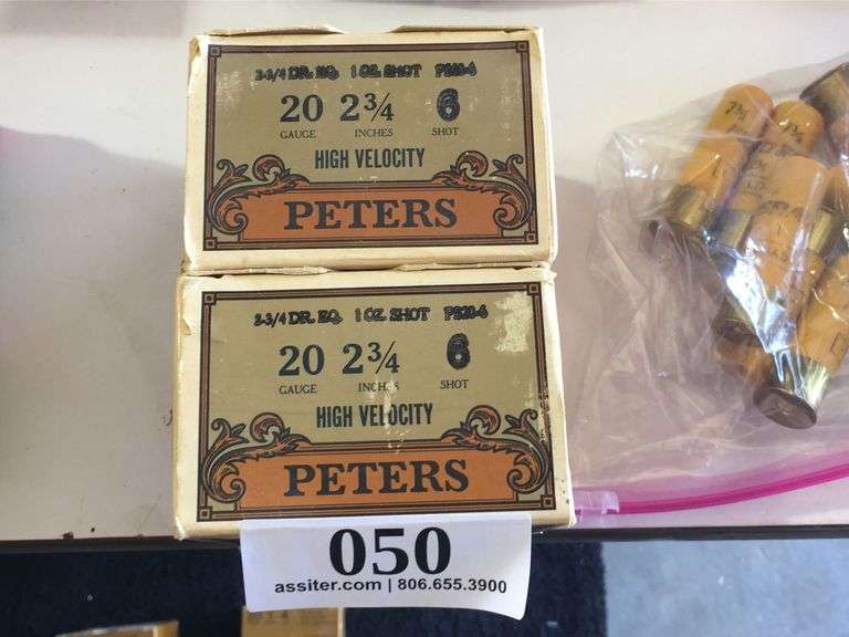 (50) Peters 20ga 23/4 6 shot