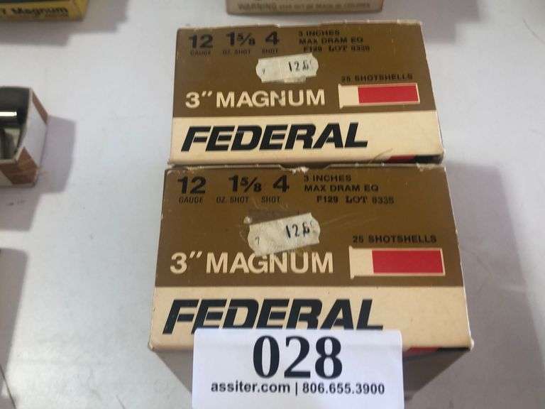 (50) rds Federal 12ga 3" Magnum 4 Shot