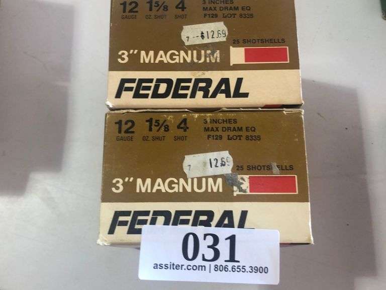 (50) rds Federal 12ga 3" Magnum 4 Shot