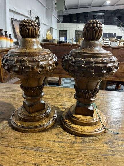 Carved Accent Piece Set Of 2