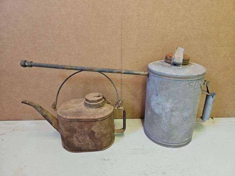 (1) Weed Spray Can & (1) Railroad Oil / Tallow Can