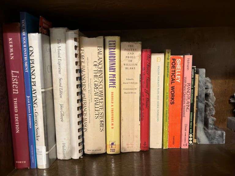 Row of Books with Matching Book Ends